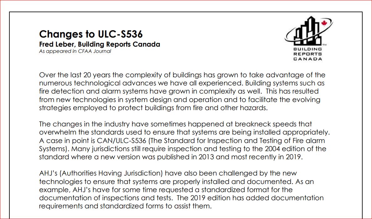 Photo of Changes to ULC-S536