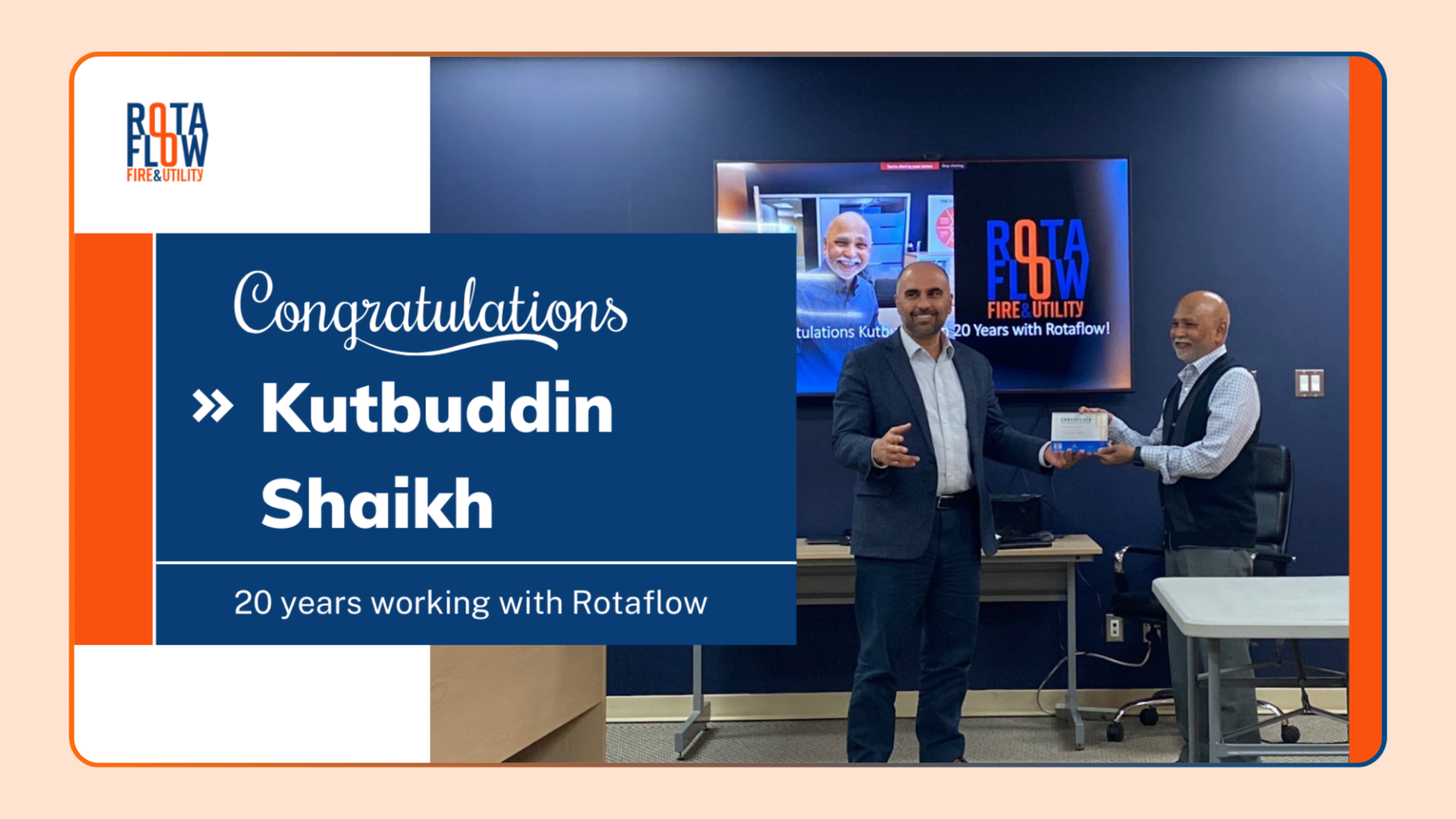 20 Year Work Anniversary – Kutbuddin Shaikh
