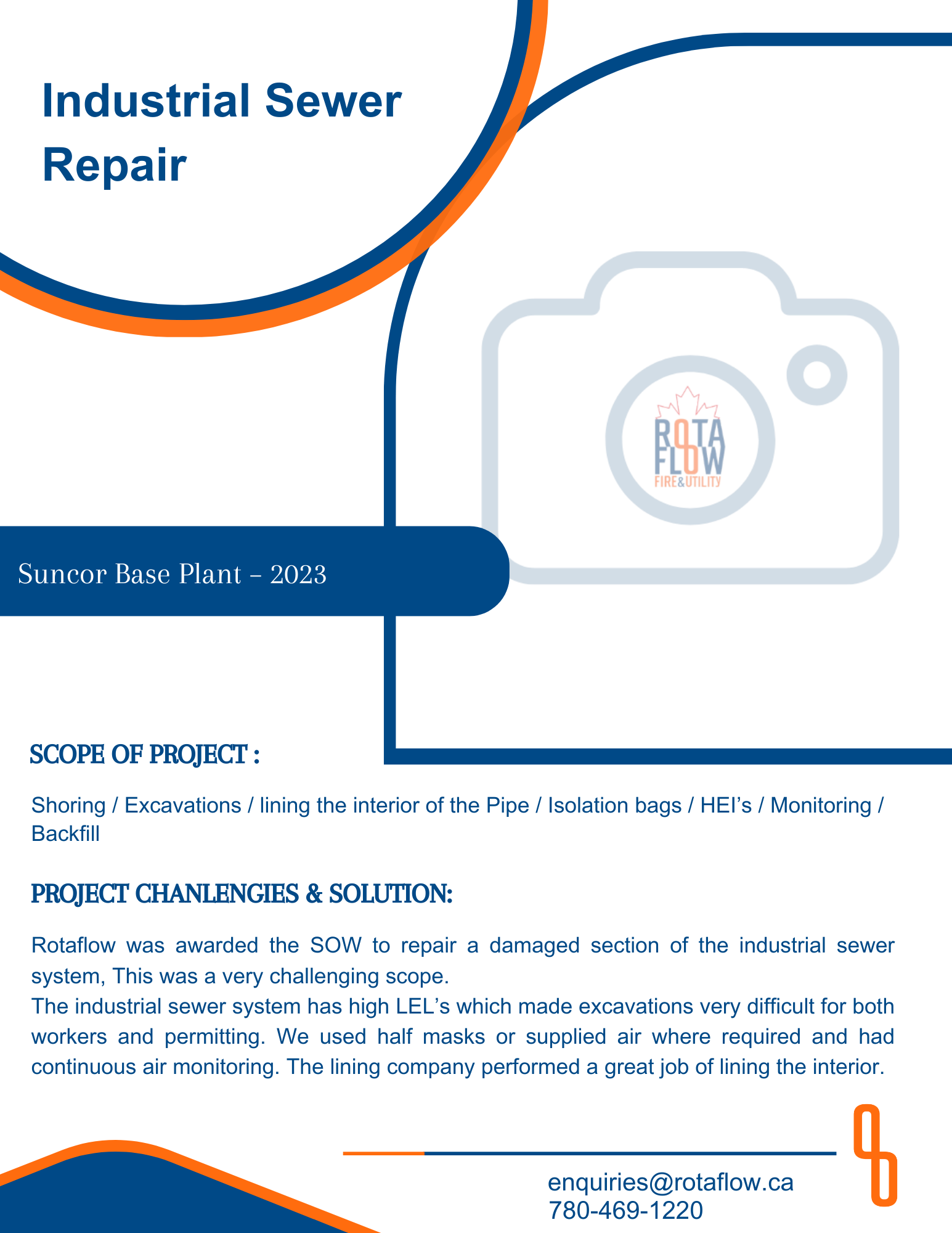 Industrial Sewer Repair
