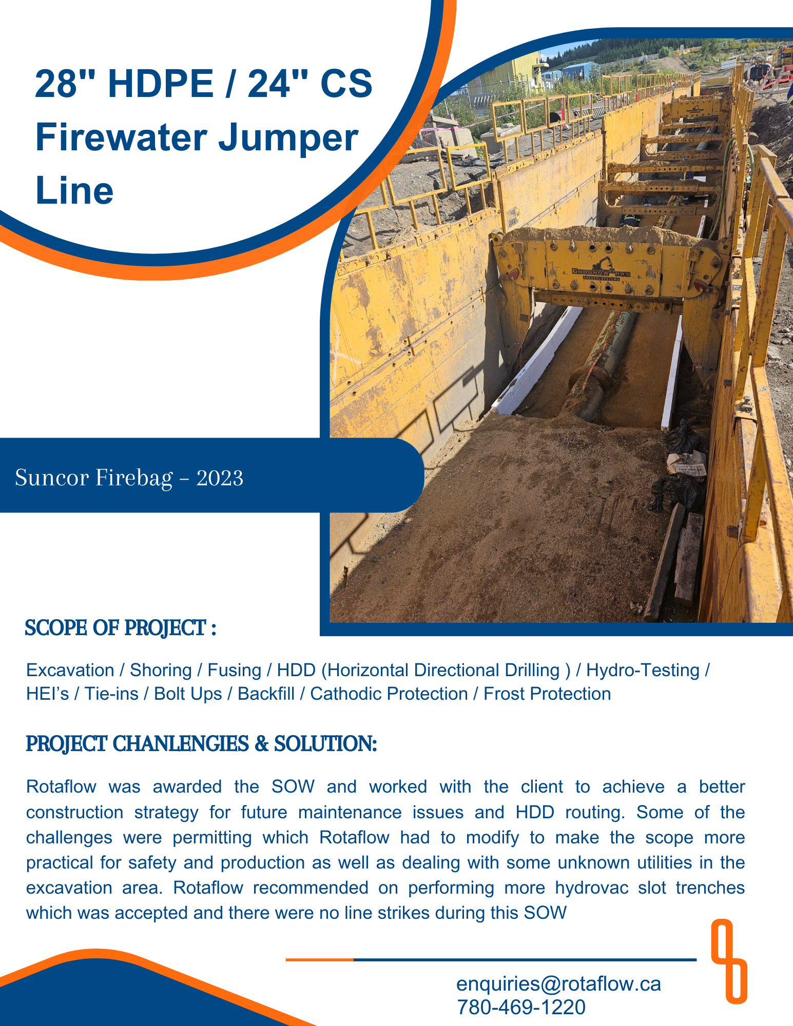 28" HDPE / 24" CS Firewater Jumper Line
