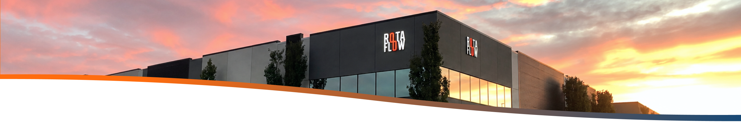 Rotaflow building at sunset
