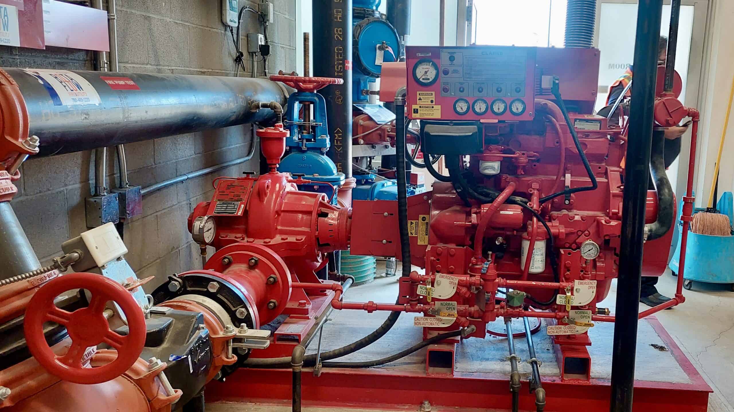 Rotaflow fire pump system with Clarke diesel controller