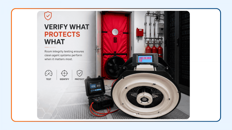 Room integrity Testing Rotaflow Fire and safety