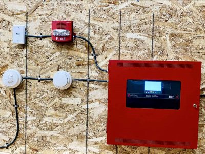 Autocall fire alarm control panel and detection devices