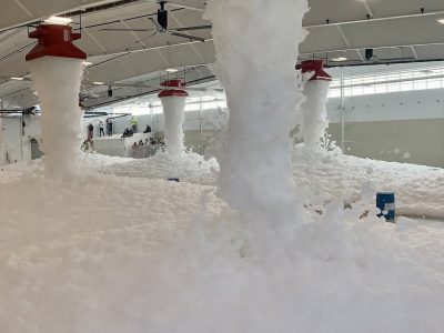 High-expansion foam suppression system