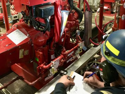 Fire pump inspection and process hazard analysis