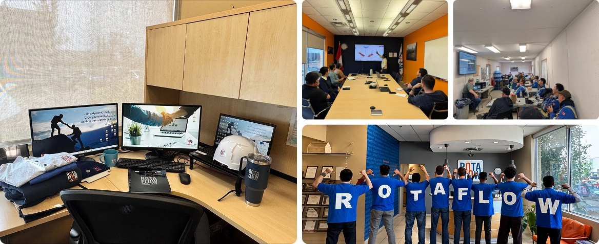 Life at Rotaflow — office, training, field work and team